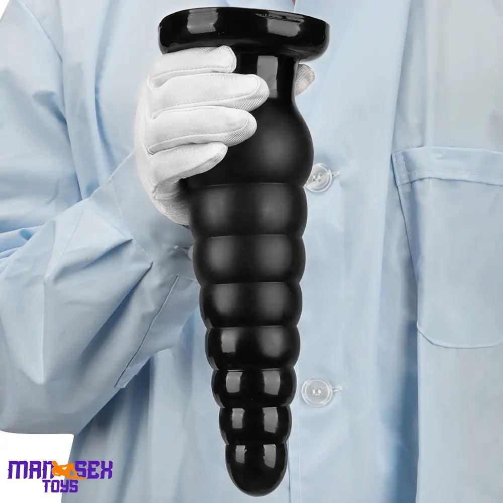 10.63in Realistic Big Silicone Black Dildo Butt Plug For Clit Cock Expansion