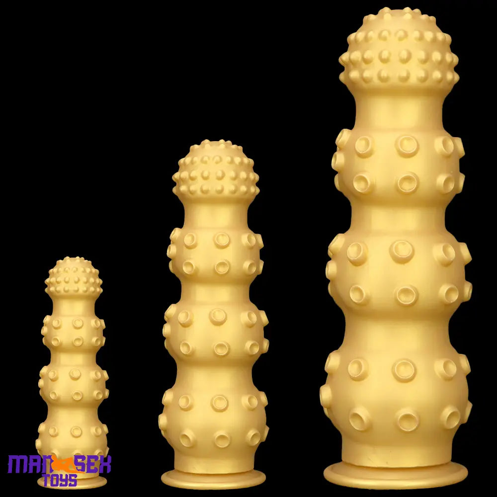 6.7in 9.84in 13.38in Gold Silicone Animal Octopus Large Cock Dildo Butt Plug