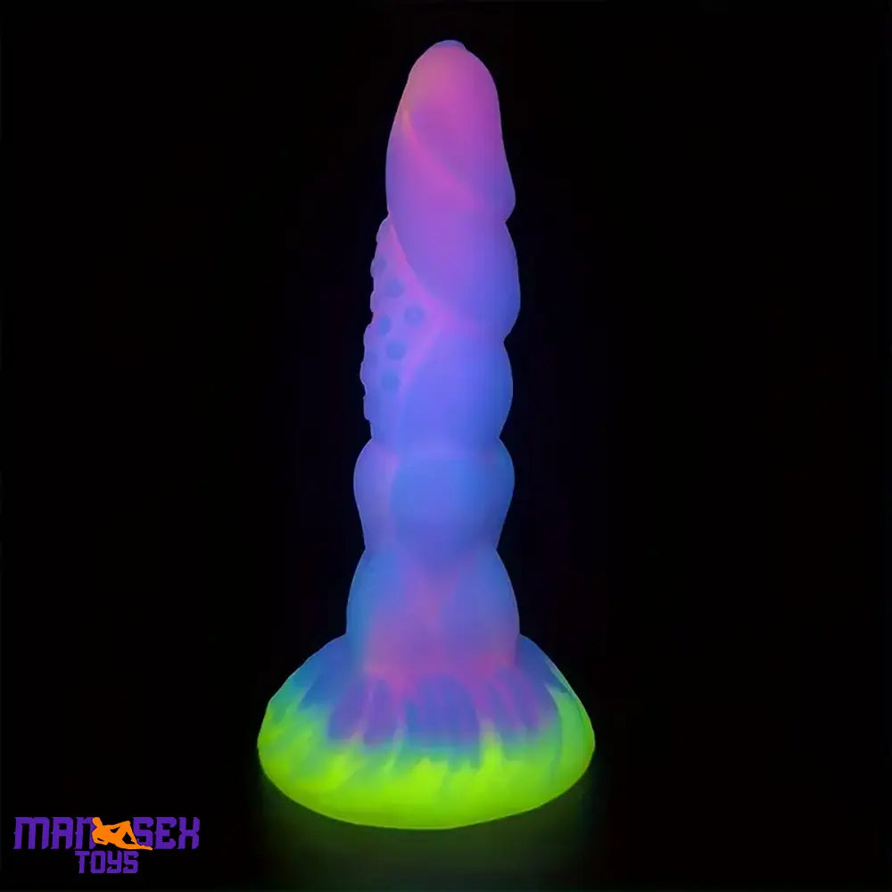 8.14in Flexible Silicone Soft Big Dildo Luminous Monster Durable Sex Toy