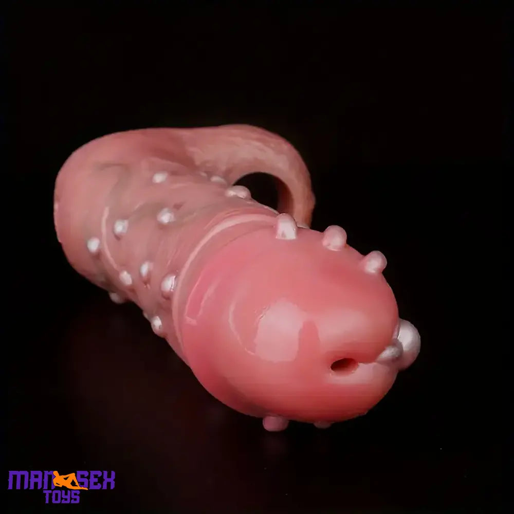 8.46in Realistic Large Silicone Soft Dildo Sleeve With Pearl Cock Sex Toy