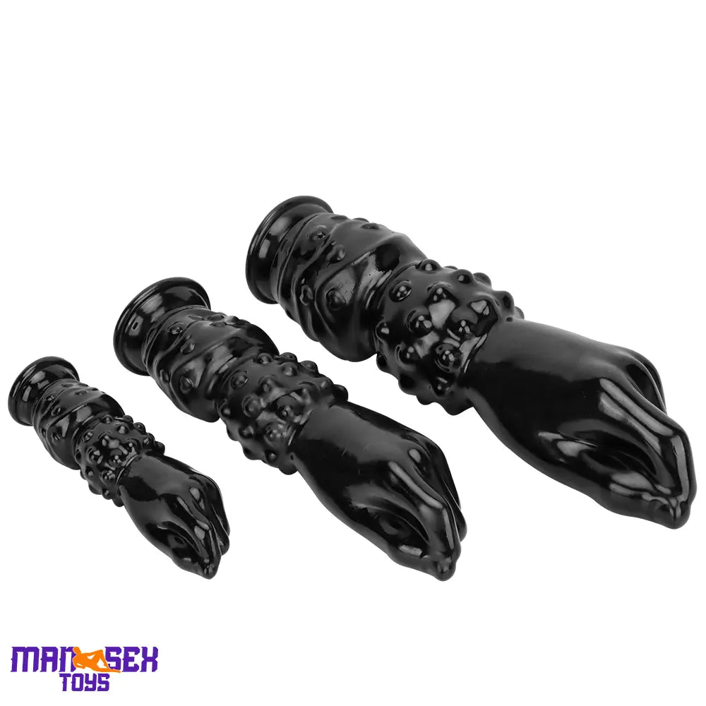 7.67in 11.41in 14in Large Thick Black Hands Fist Dildo For Anal Wide Sex
