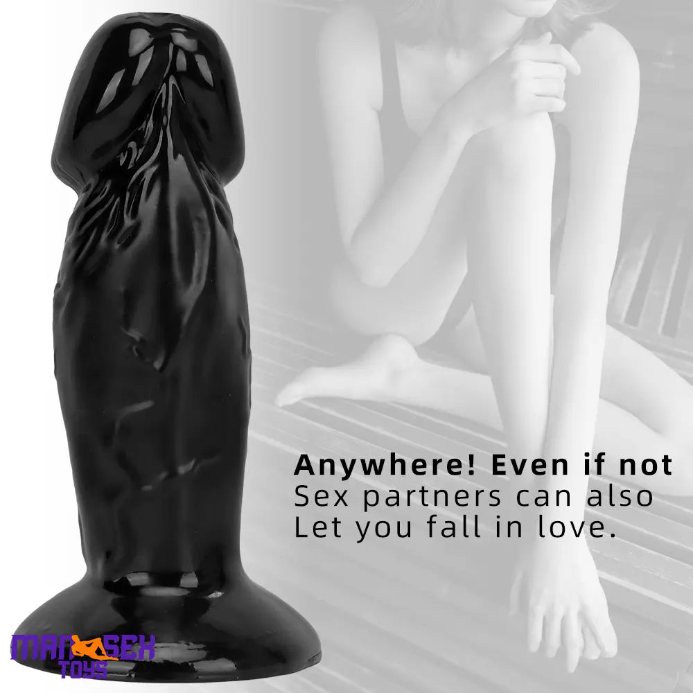 13.38in Real Looking Super Long Big Black Thick Durable Dildo For Anus