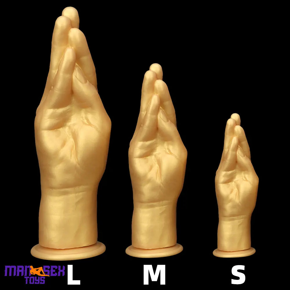 6.3in 8.66in 11.02in Gold Hands Silicone Soft Big Dildo For Fisting Cock