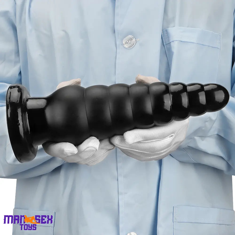 10.63in Realistic Big Silicone Black Dildo Butt Plug For Clit Cock Expansion
