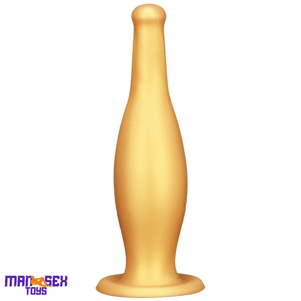 6.7in 11.41in Gold Beer Bottle Silicone Soft Big Anal Vaginal Butt Plug Dildo