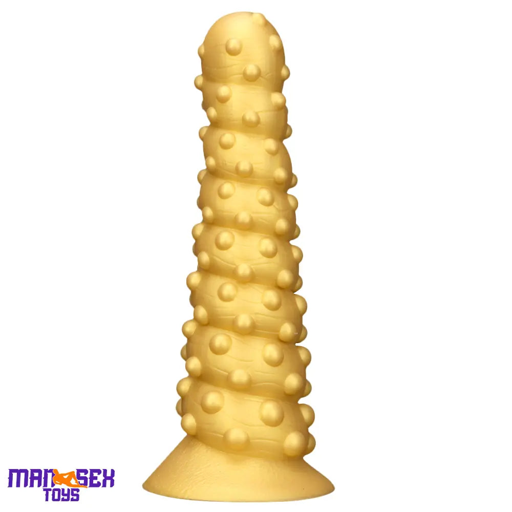 7.48in 11.02in 15in Soft Liquid Silicone Spiral Spiked Cock Big Butt Plug Dildo