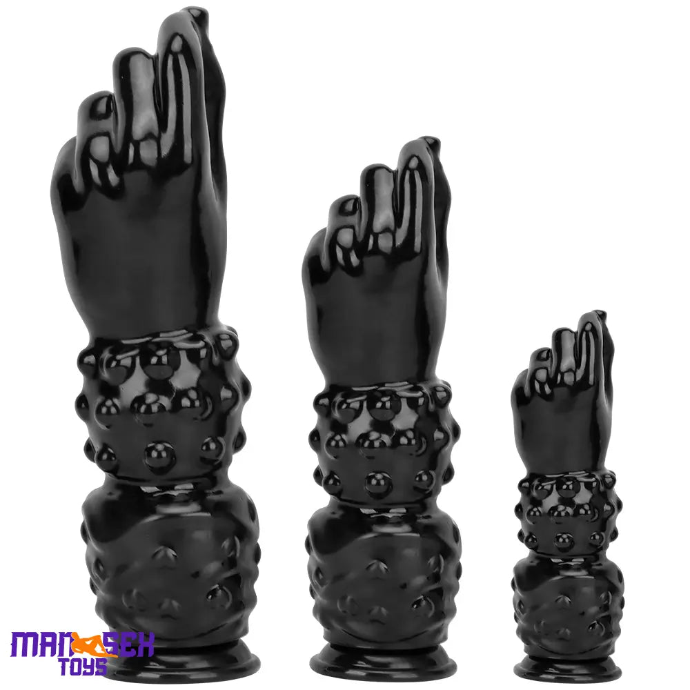 7.67in 11.41in 14in Large Thick Black Hands Fist Dildo For Anal Wide Sex