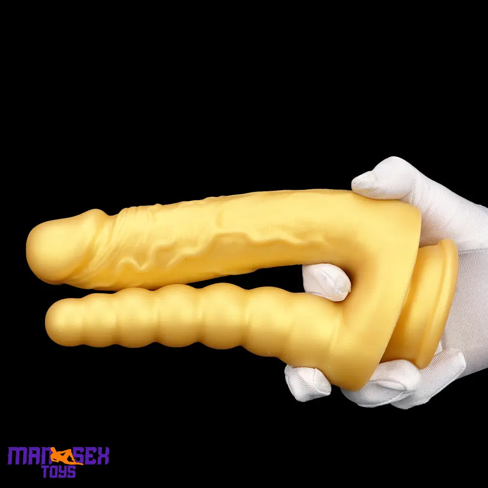 8.07in Silicone Big Soft Dildo Double Heads Dildo Butt Plug Love Cock Toy