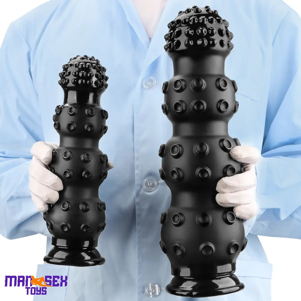 6.7in 9.84in 13.38in Super Black Animal Octopus Cock Dildo Butt Plug
