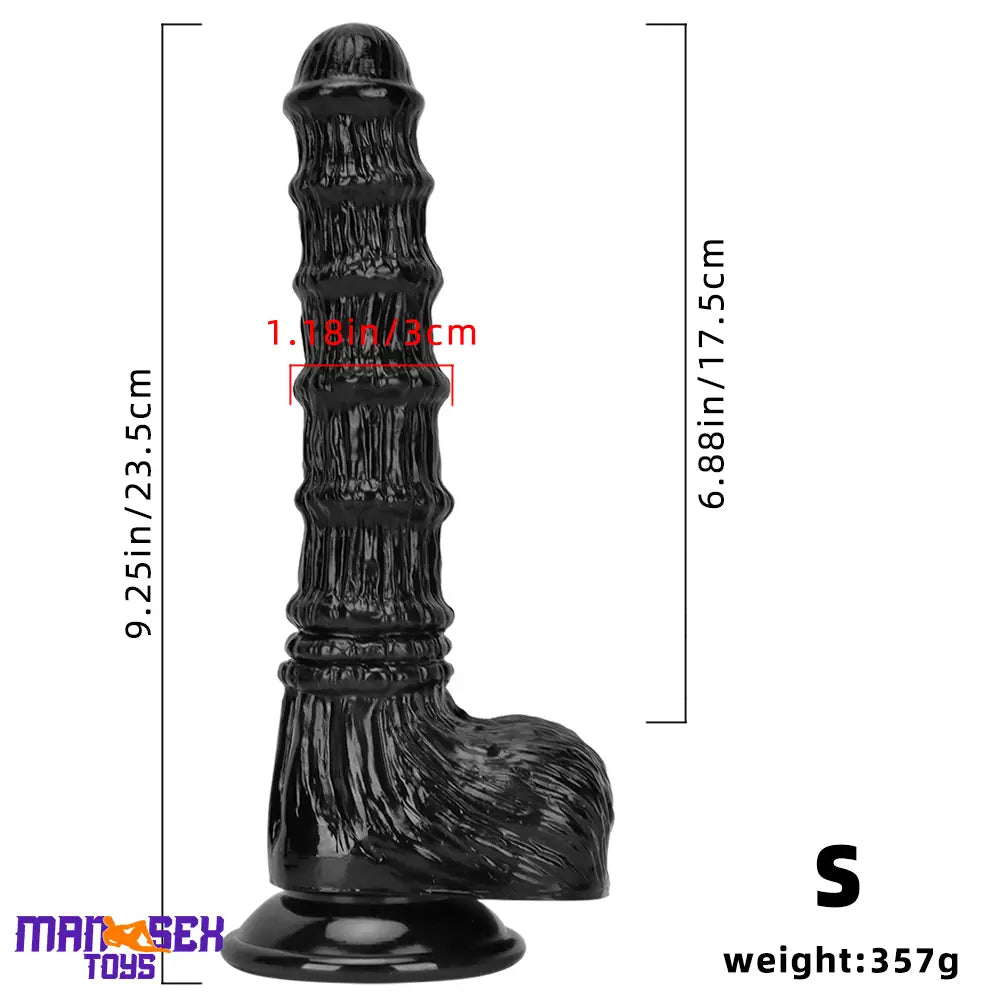9.25in 9.64in 11.02in Big Thick Black Dildo BDSM Horse Penis Cock Toy