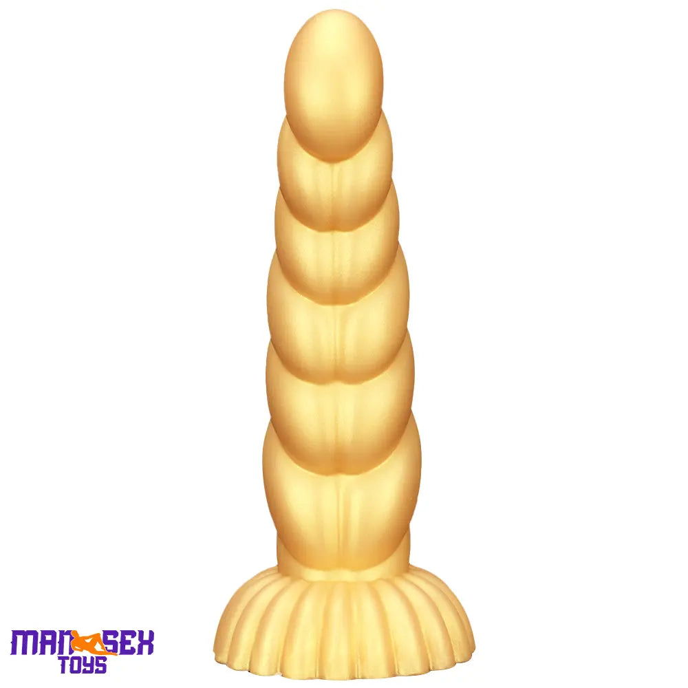 5.51in 7.87in 10.23in Gold Silicone Soft Fantasy Dildo For Anal Orgasm Cock