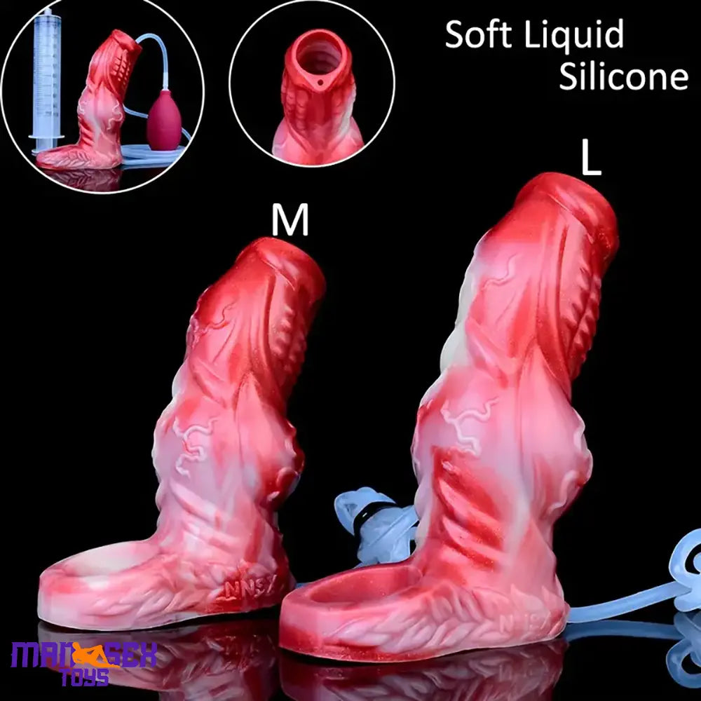 4.8in 5.59in Soft Liquid Silicone Monster Cock Ring Dildo Sleeve For Delay