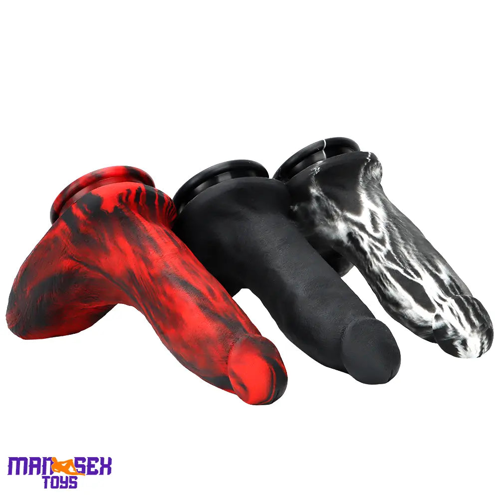 9.05in Large Thick Silicone Soft Mixed Color Dildo For Women Men Cock