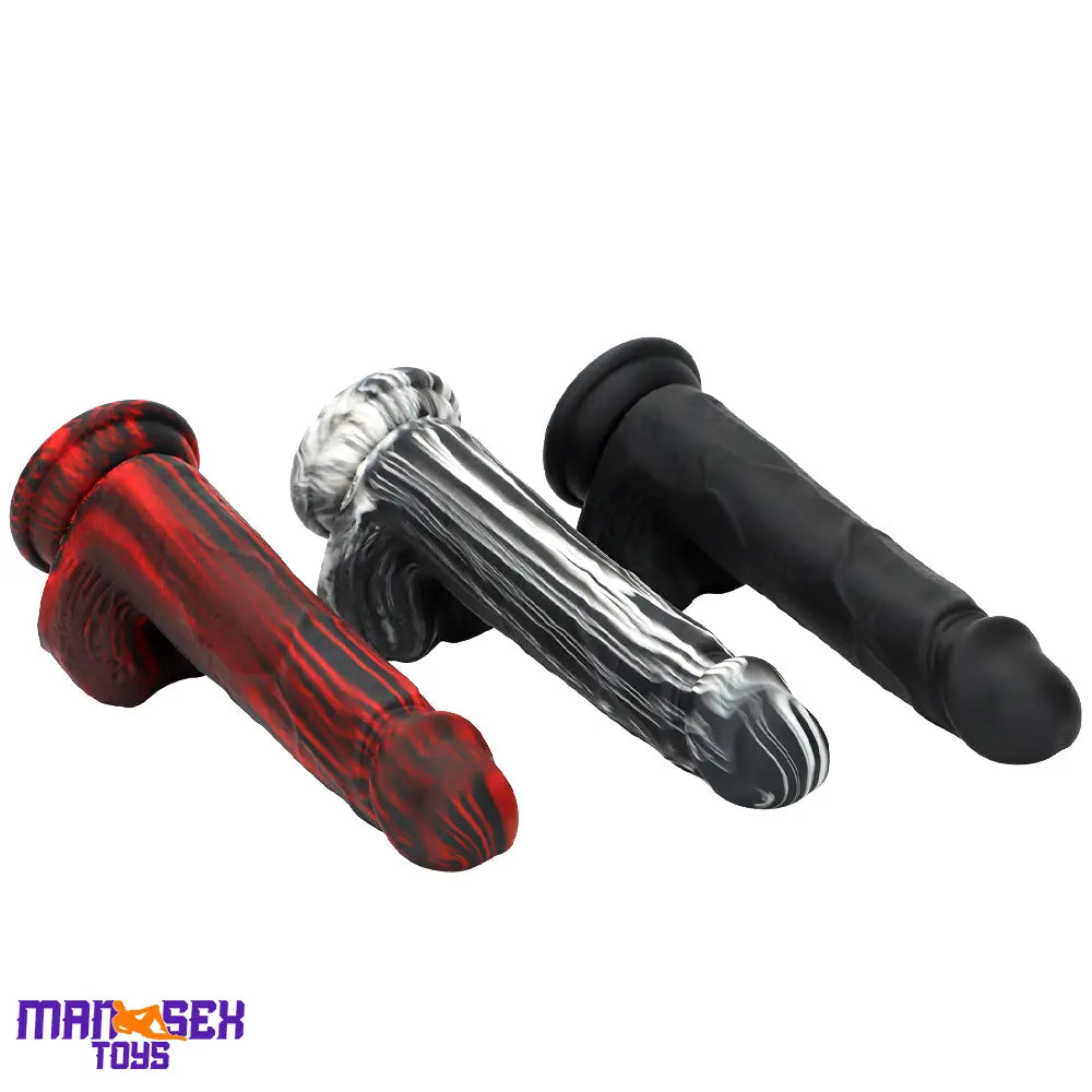 7.67in Premium Silicone Soft Mixed Color Dildo For Sensory Masturbation