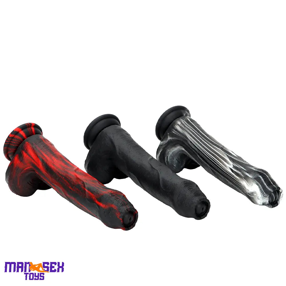 8.46in Large Uncut Silicone Soft Mixed Color Dildo For Women Sex Cock