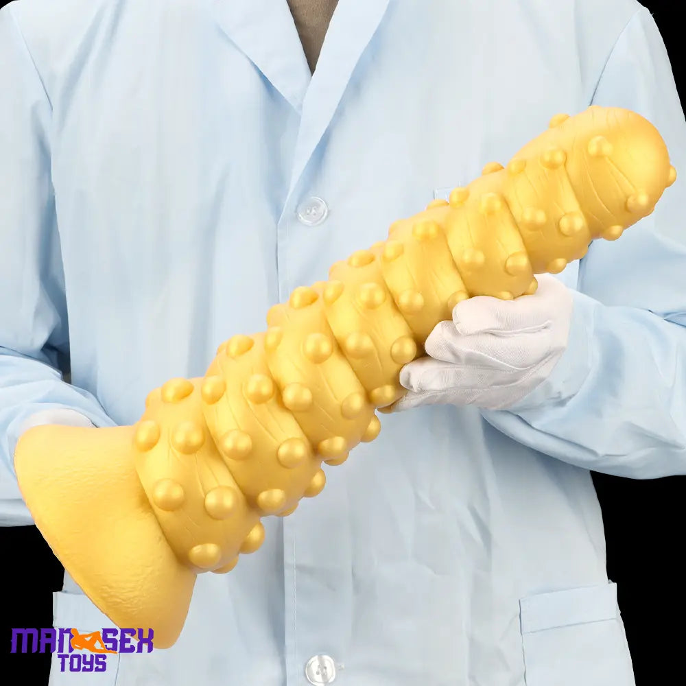 7.48in 11.02in 15in Soft Liquid Silicone Spiral Spiked Cock Big Butt Plug Dildo