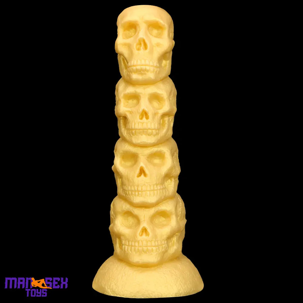 14.37in Premium Large Soft Long Fantasy Silicone Scary Skull Sensory Dildo