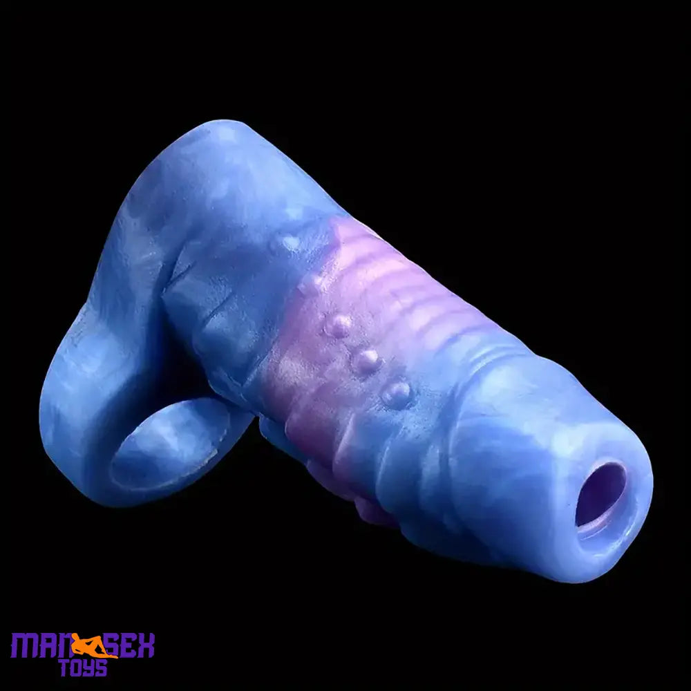 Multiple Lengths Fantasy Silicone Soft Penis Sleeve Cock Ring Dildo Sex Toy