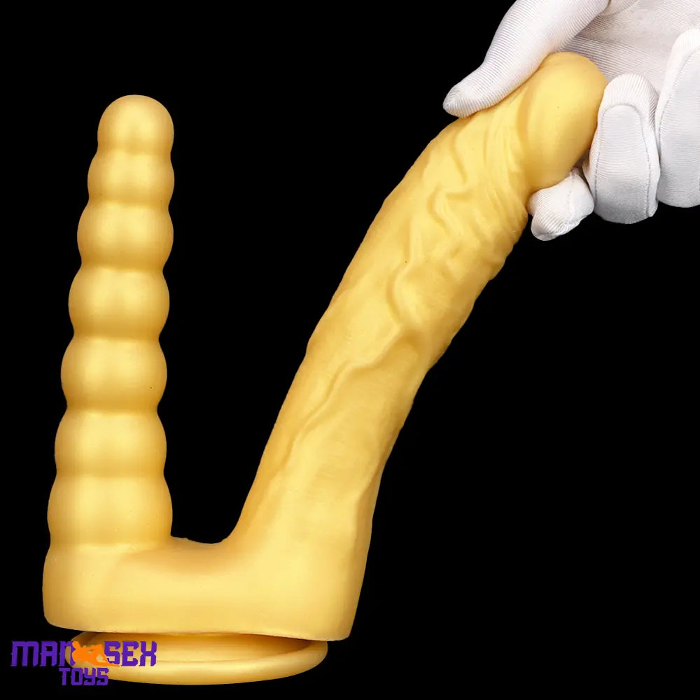 8.07in Silicone Big Soft Dildo Double Heads Dildo Butt Plug Love Cock Toy