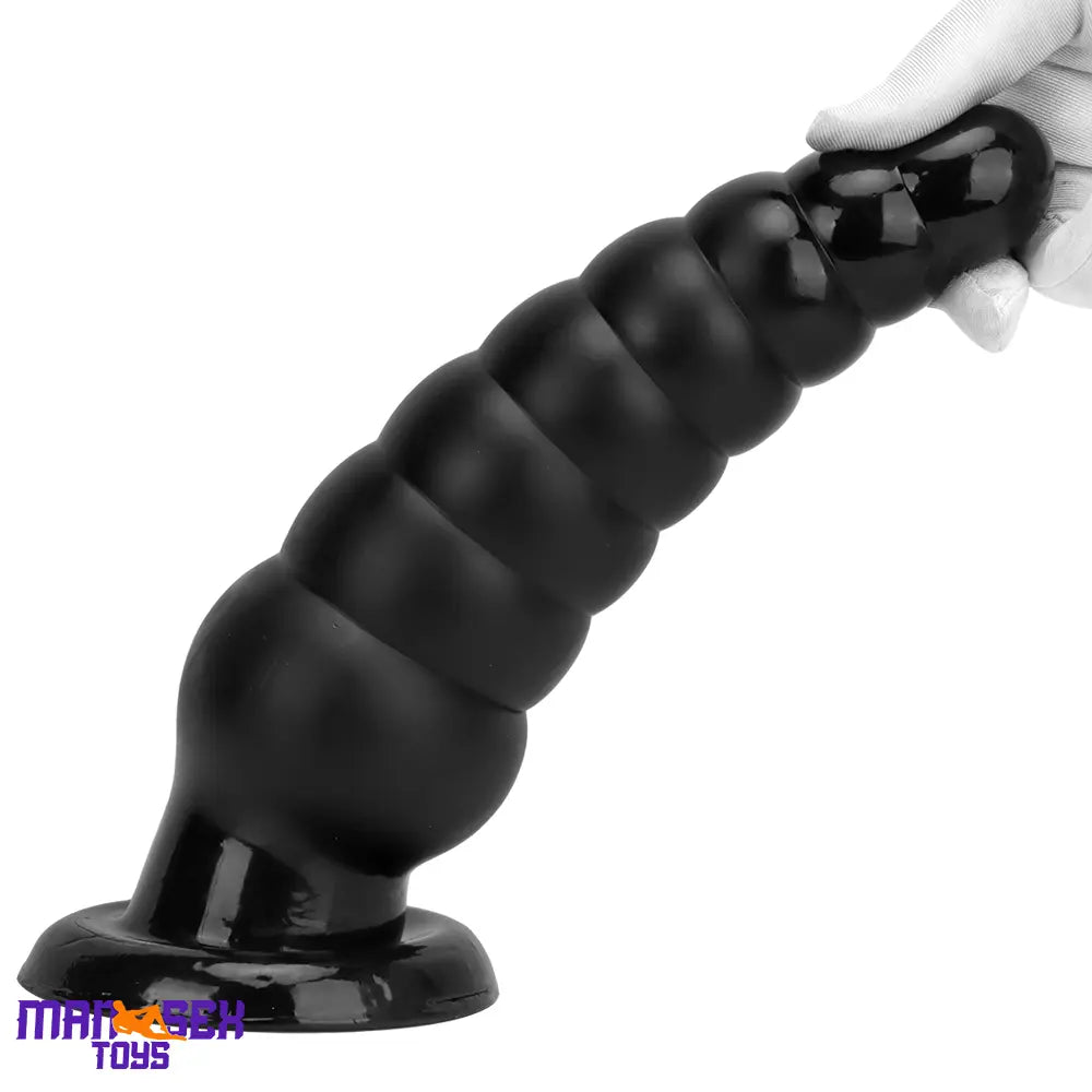 10.63in Realistic Big Silicone Black Dildo Butt Plug For Clit Cock Expansion