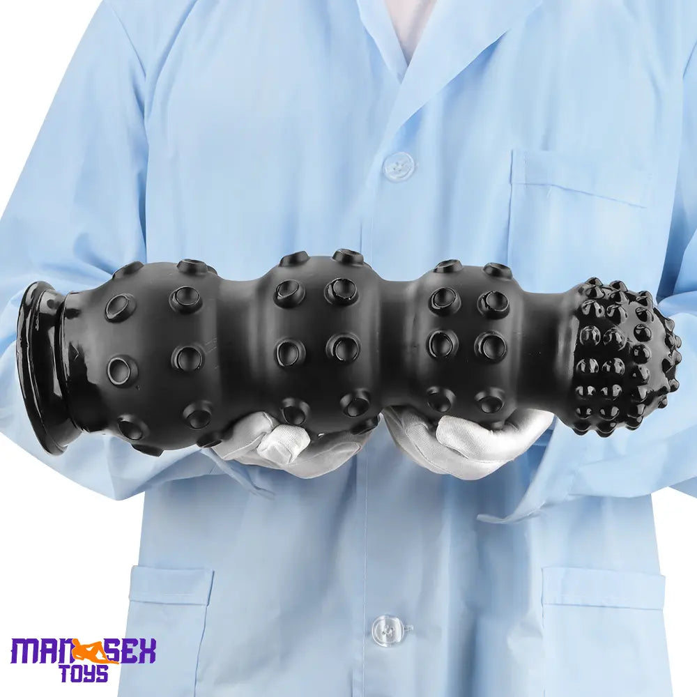 6.7in 9.84in 13.38in Super Black Animal Octopus Cock Dildo Butt Plug