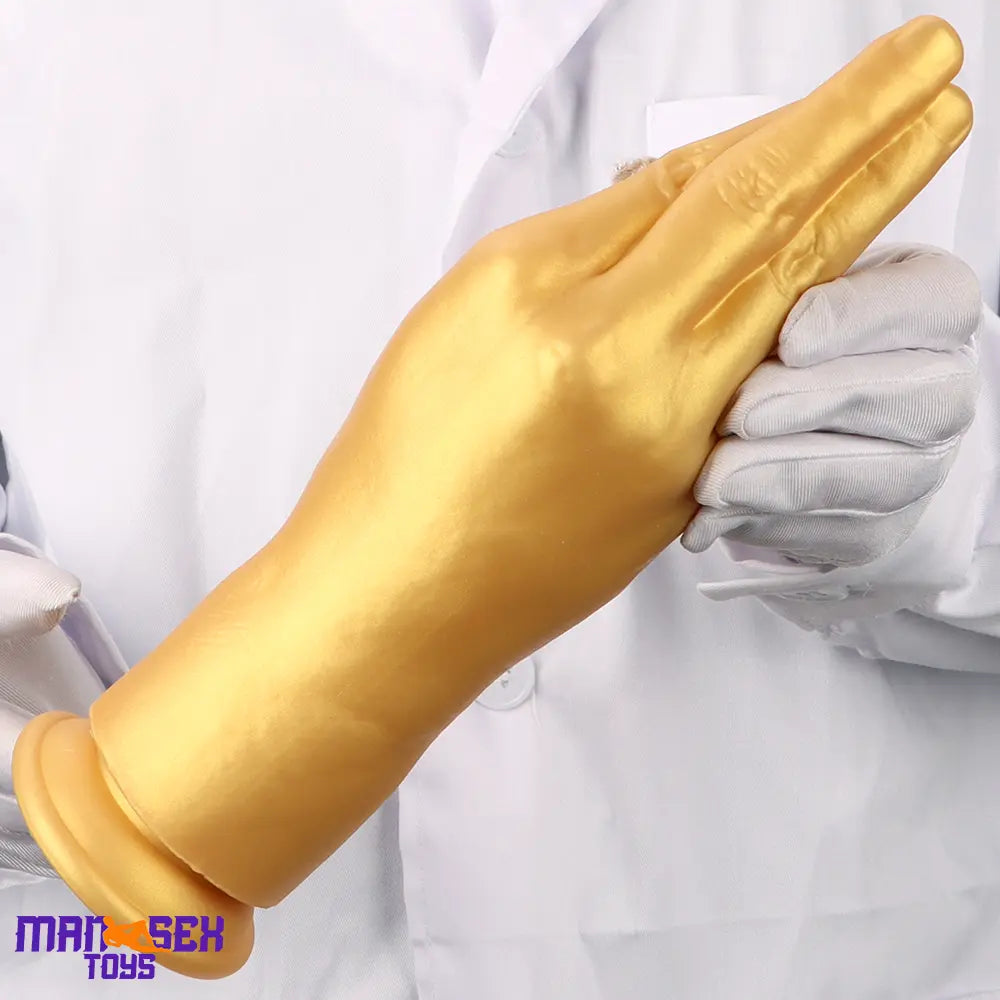 6.3in 8.66in 11.02in Gold Hands Silicone Soft Big Dildo For Fisting Cock