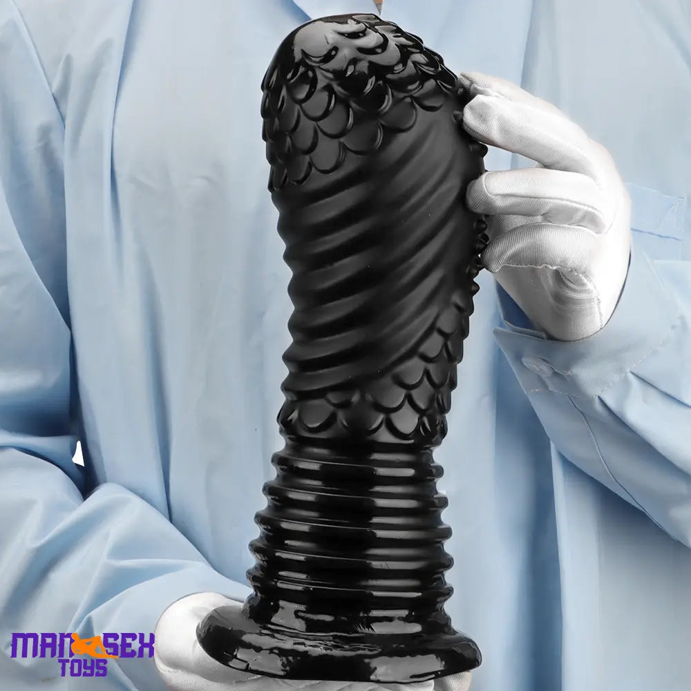 6.1in 8.46in 10.43in Fantasy Black Large Dildo Butt Plug For Fist Sex Toy