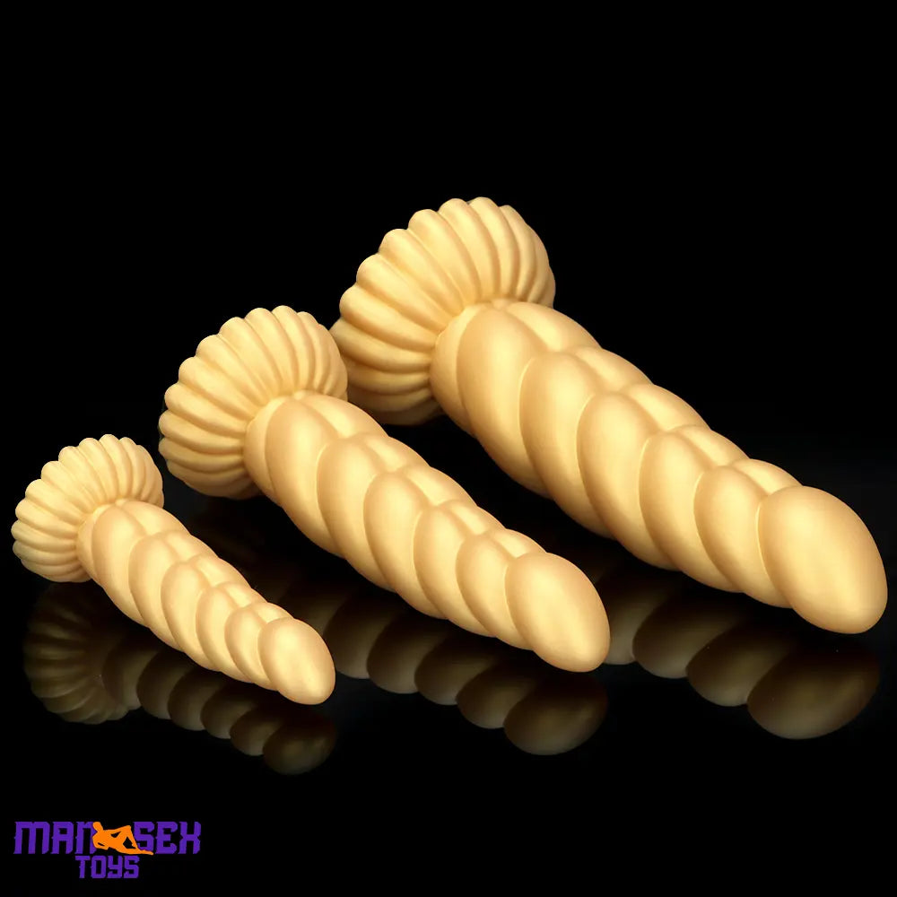 5.51in 7.87in 10.23in Gold Silicone Soft Fantasy Dildo For Anal Orgasm Cock