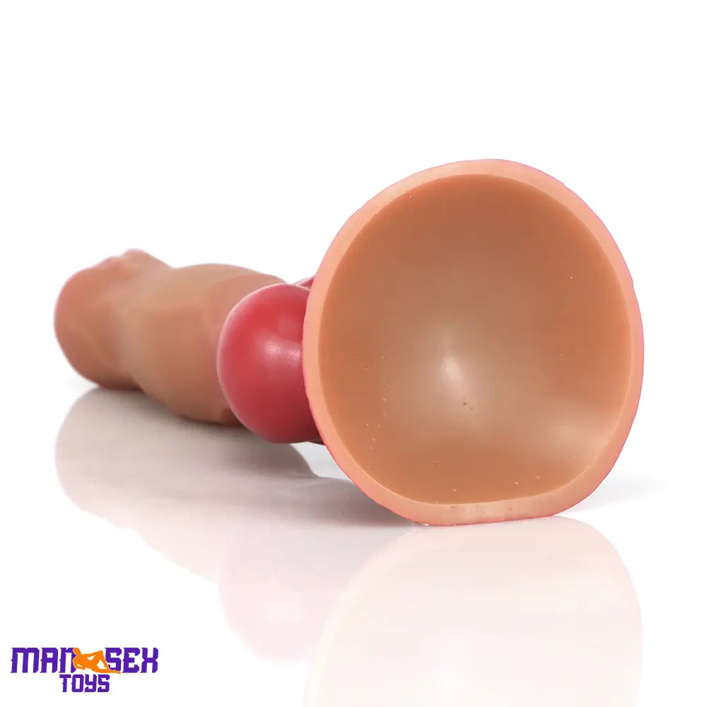 7.48in 9.45in 11.02in 12.99in Soft Animal Silicone Large Dog Knotted Dildo