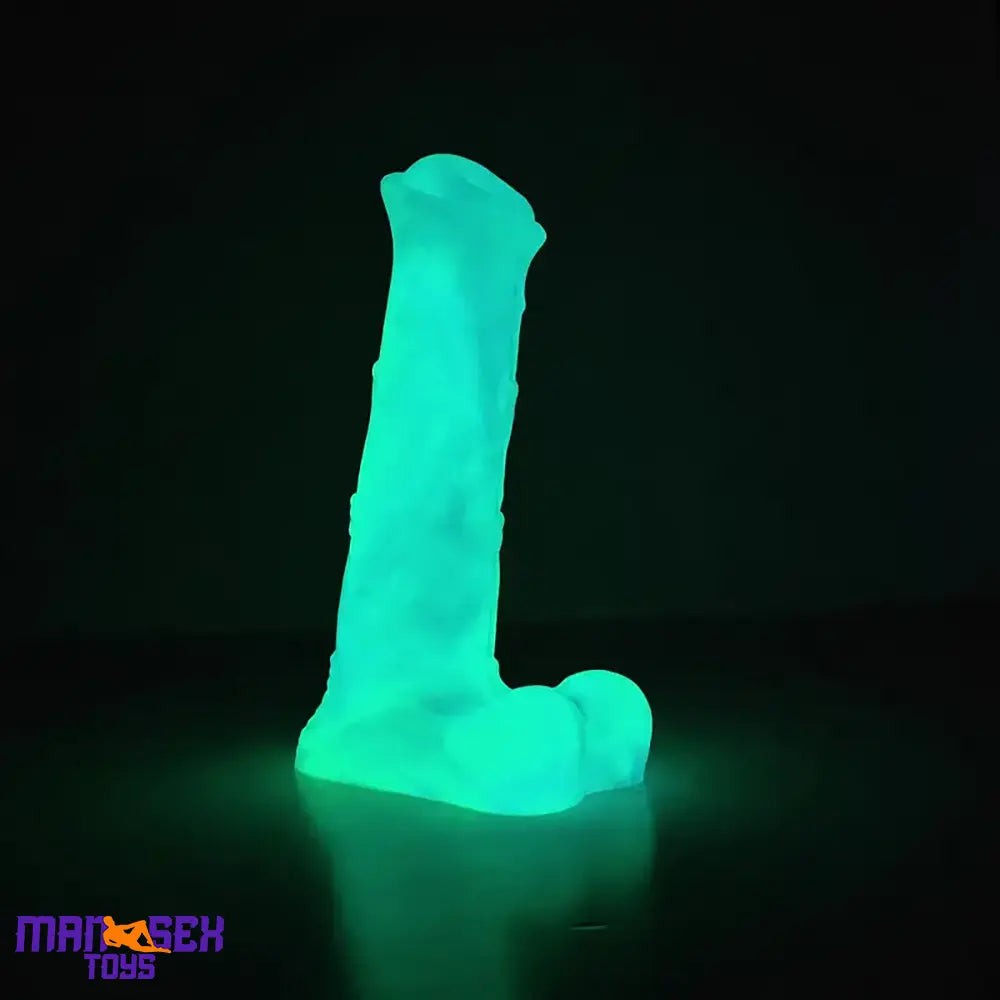 7.78in Liquid Silicone Fantasy Horse Glowing Luminous Durable Cock Dildo
