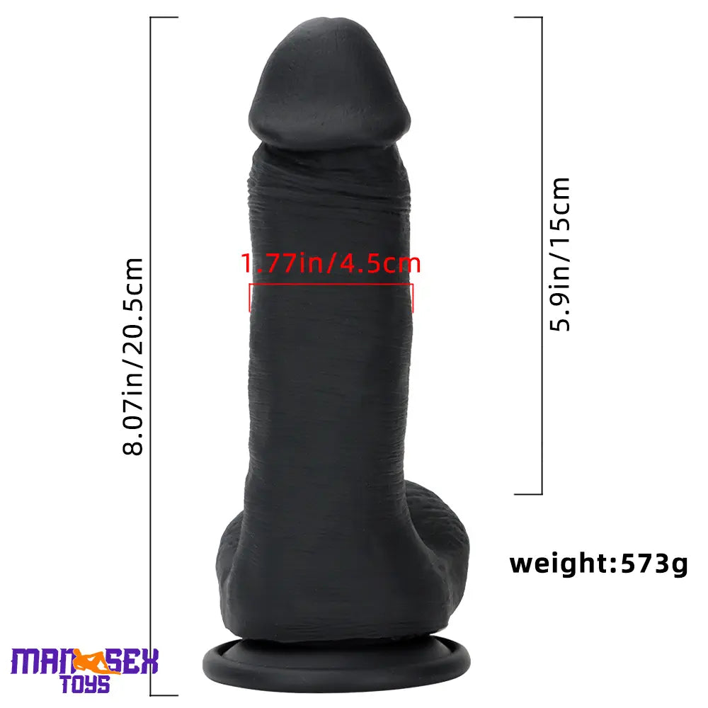 8.07in Top Quality Silicone Soft Mixed Color Dildo For Sex Toy Sensory