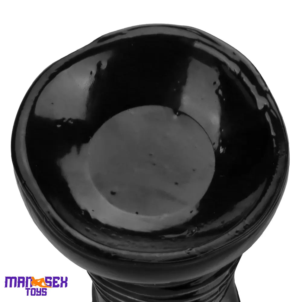 7.08in Fantasy Black Spiked Thick Dildo For Anal Vaginal Expansion Cock