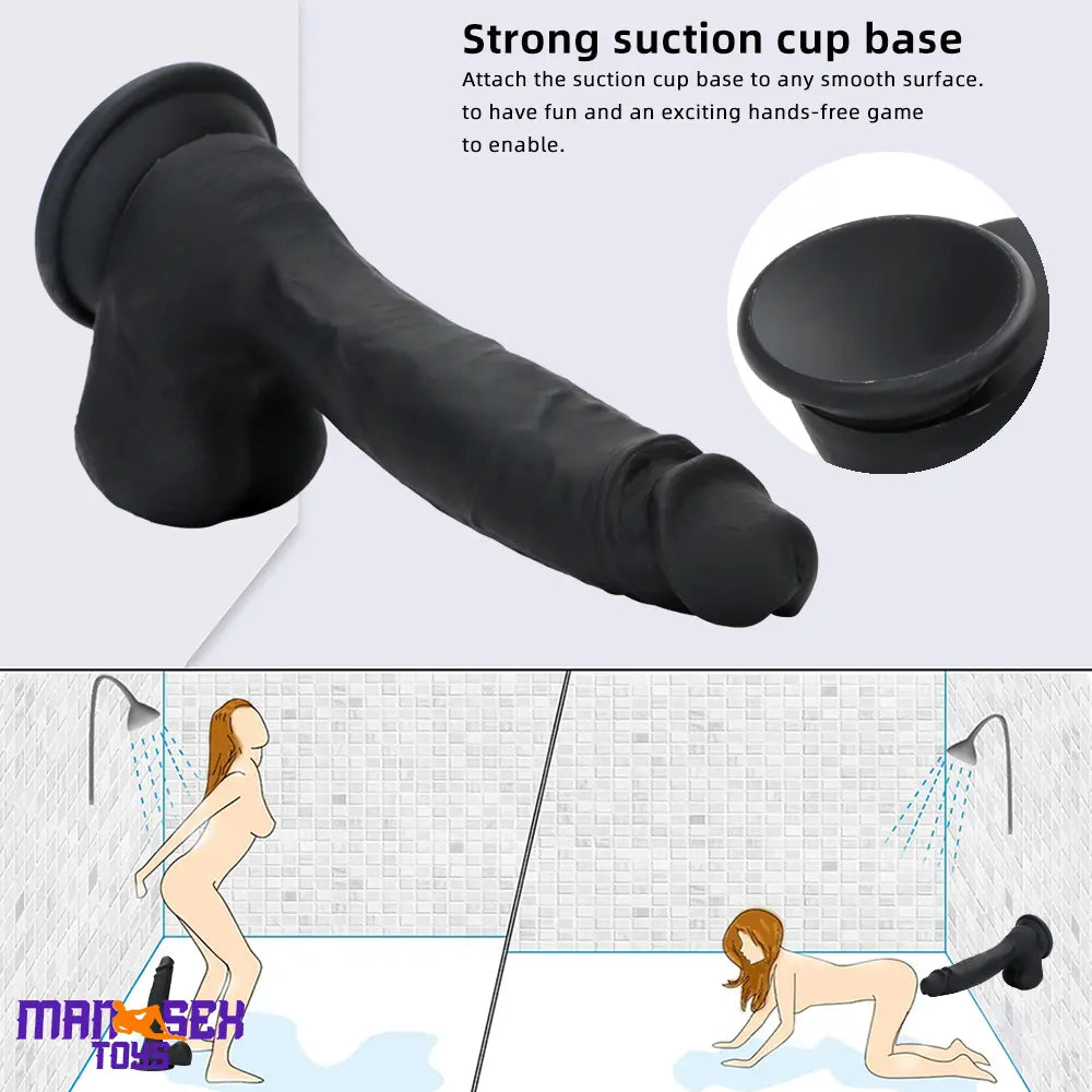 8.46in Premium Silicone Soft Mixed Color Dildo For Anal Sensory Masturbation