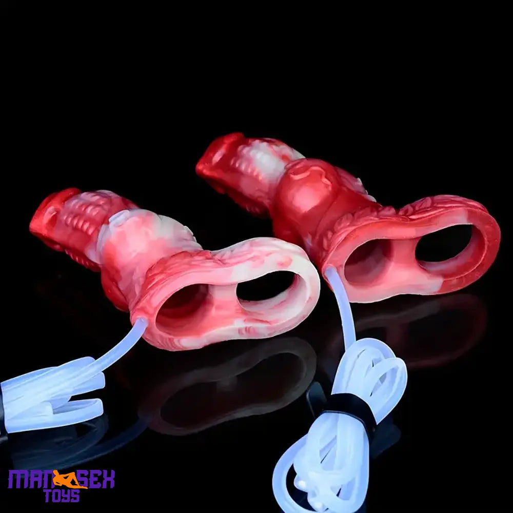 4.8in 5.59in Soft Liquid Silicone Monster Cock Ring Dildo Sleeve For Delay