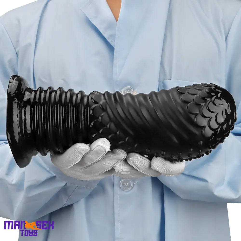 6.1in 8.46in 10.43in Fantasy Black Large Dildo Butt Plug For Fist Sex Toy