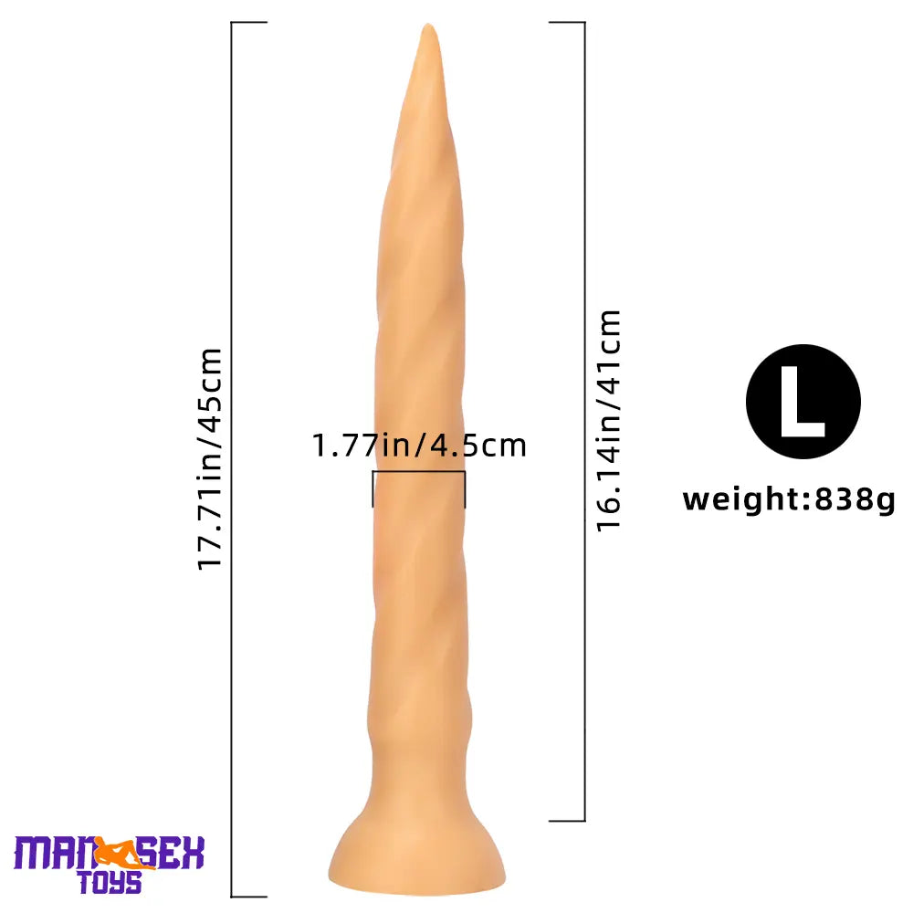 11.41in 14.56in 17.71in Super Large Long Thick Sharp Cock Butt Plug Dildo
