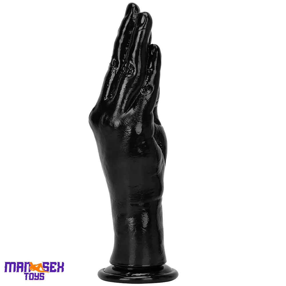 6.3in 8.66in 11.02in Women Using Big Black Thick Hands Fist Wide Dildo