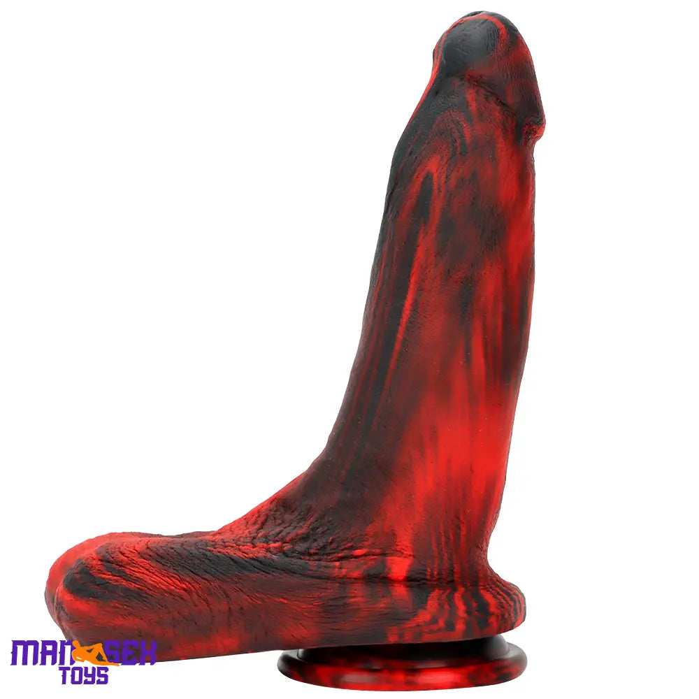 9.05in Large Thick Silicone Soft Mixed Color Dildo For Women Men Cock