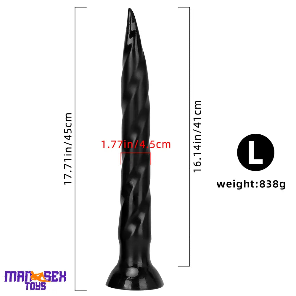 11.41in 14.56in 17.71in Super Large Long Thick Sharp Cock Butt Plug Dildo