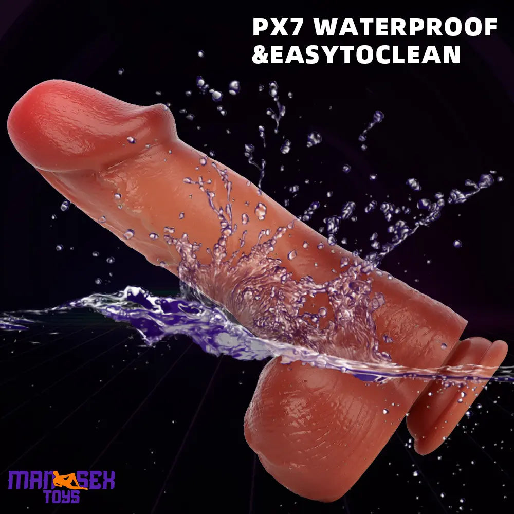 9.05in Real Remote Electric Auto Heating Thrusting Vibrating Electric Dildo