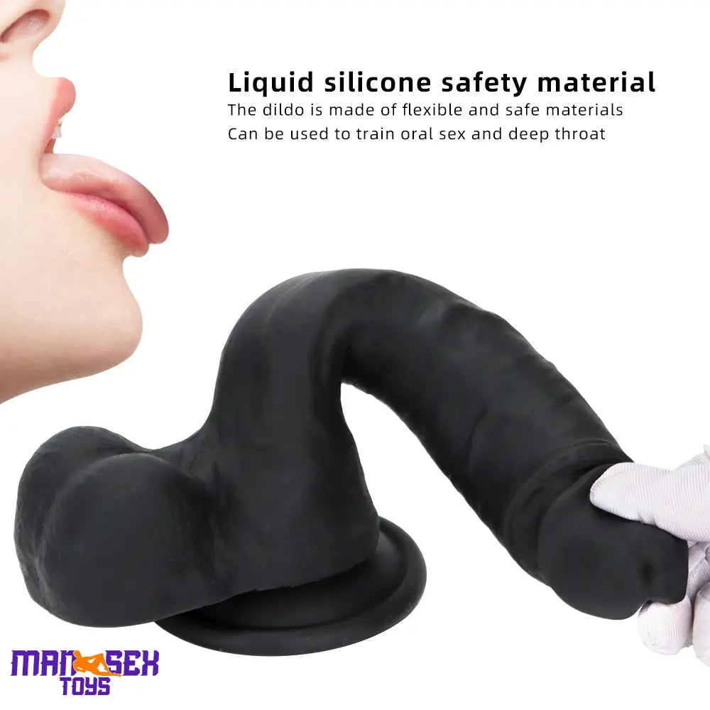 8.46in Premium Silicone Soft Mixed Color Dildo For Anal Sensory Masturbation