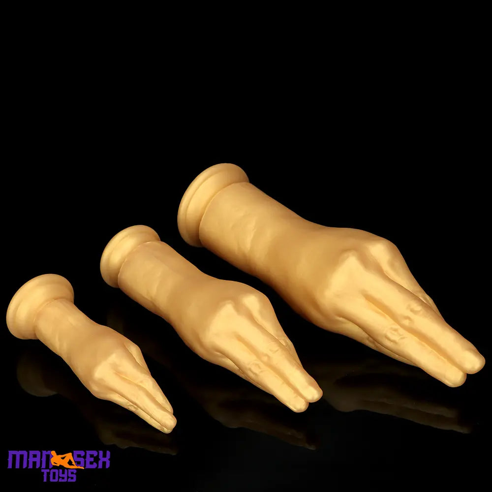 6.3in 8.66in 11.02in Gold Hands Silicone Soft Big Dildo For Fisting Cock