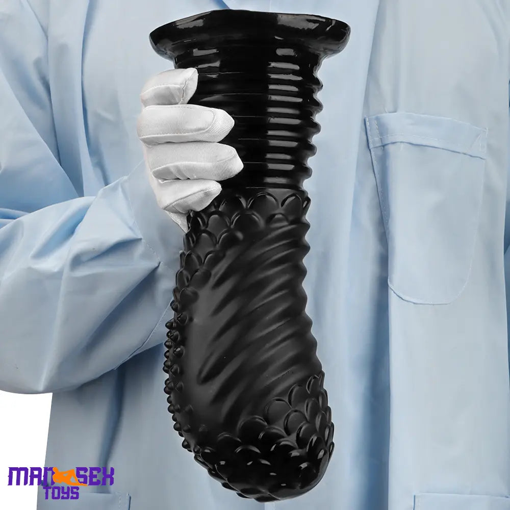6.1in 8.46in 10.43in Fantasy Black Large Dildo Butt Plug For Fist Sex Toy