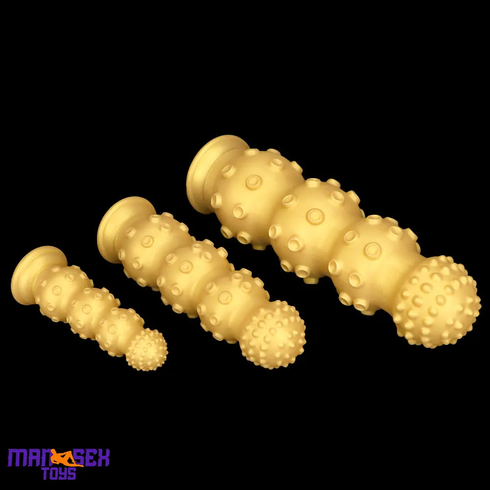6.7in 9.84in 13.38in Gold Silicone Animal Octopus Large Cock Dildo Butt Plug