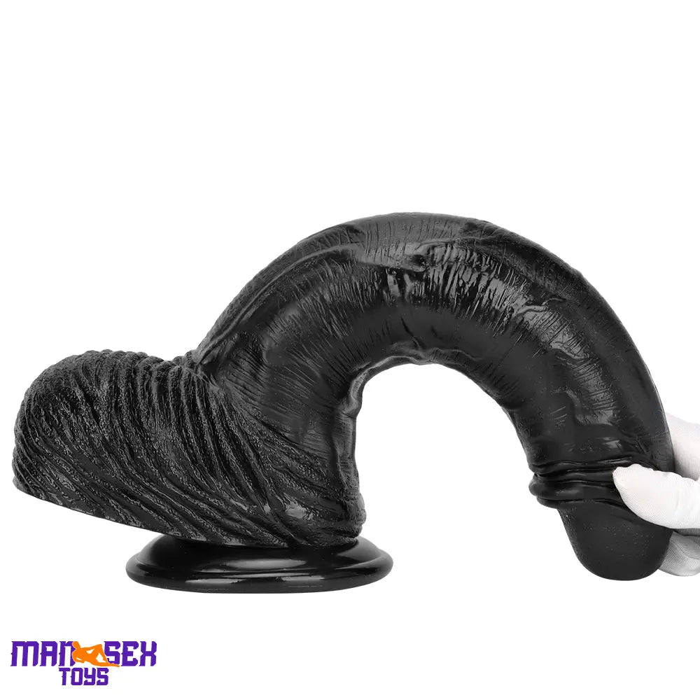 12.6in 14.17in Super Large Long Thick Black Real Anal Dildo For Adult Cock