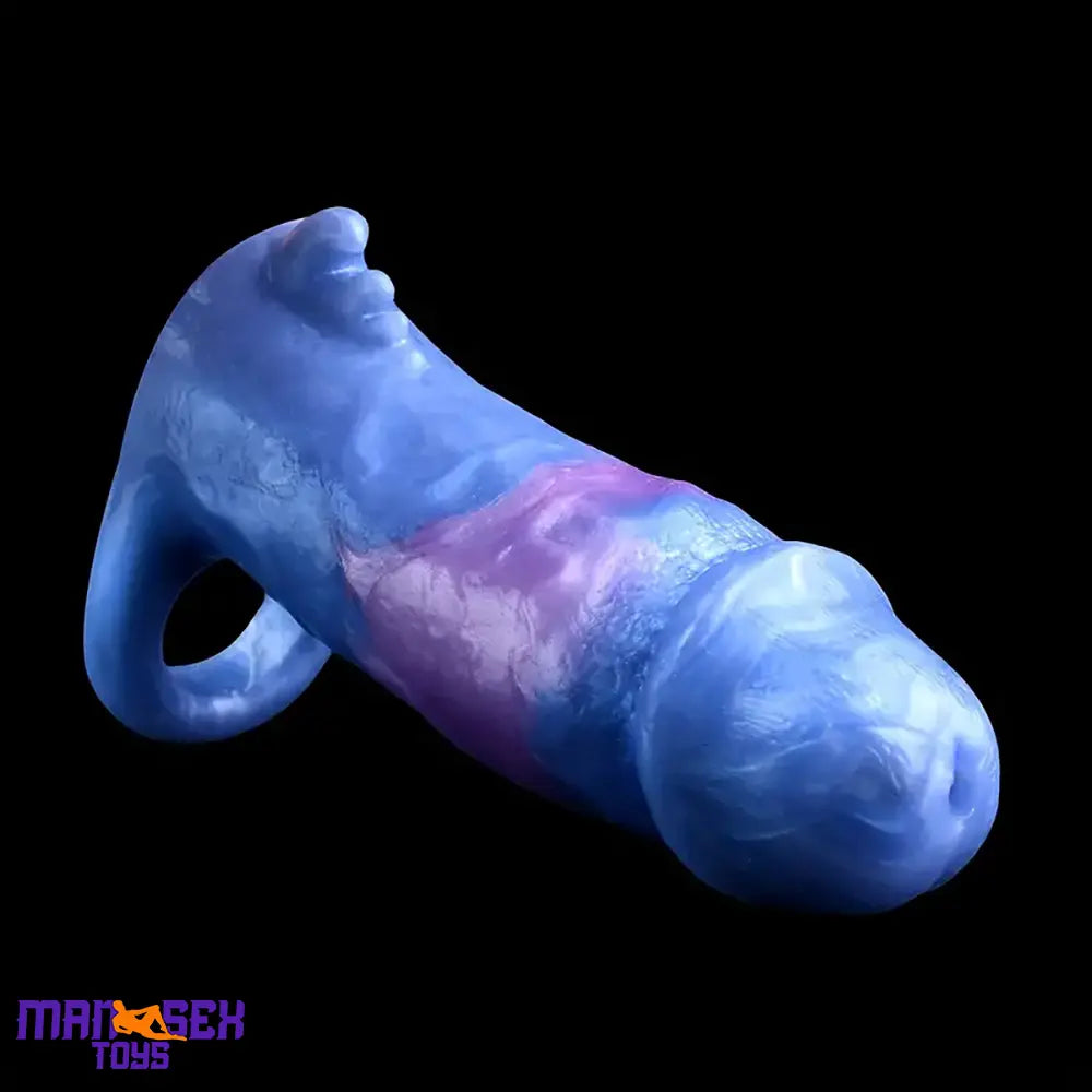 Multiple Lengths Fantasy Silicone Soft Penis Sleeve Cock Ring Dildo Sex Toy