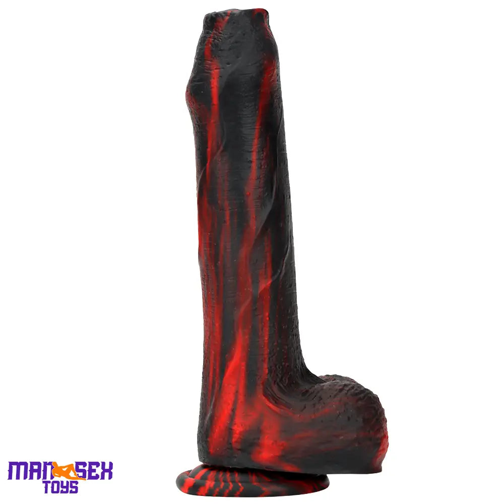 8.46in Large Uncut Silicone Soft Mixed Color Dildo For Women Sex Cock