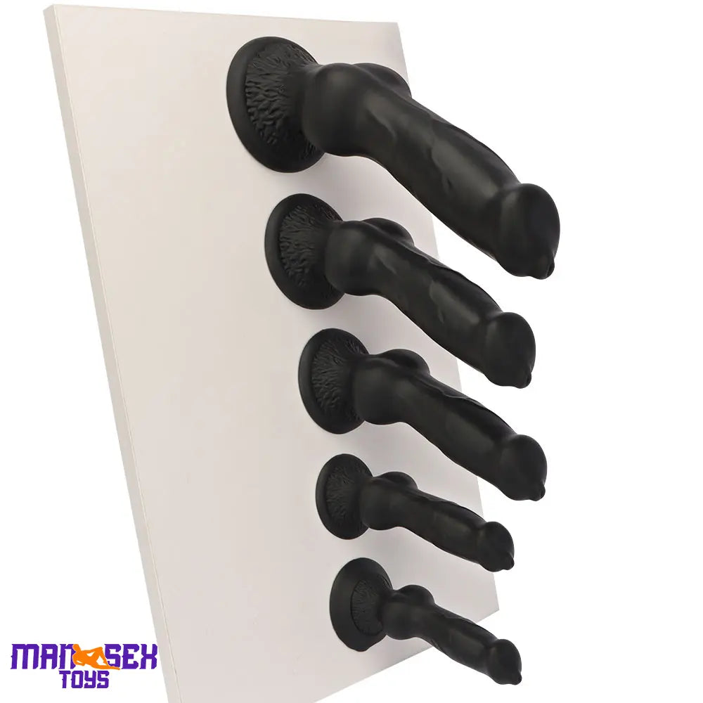 7.28in 7.48in 9.64in 10.62in 13in Big Black Silicone Dog Cock Male Dildo