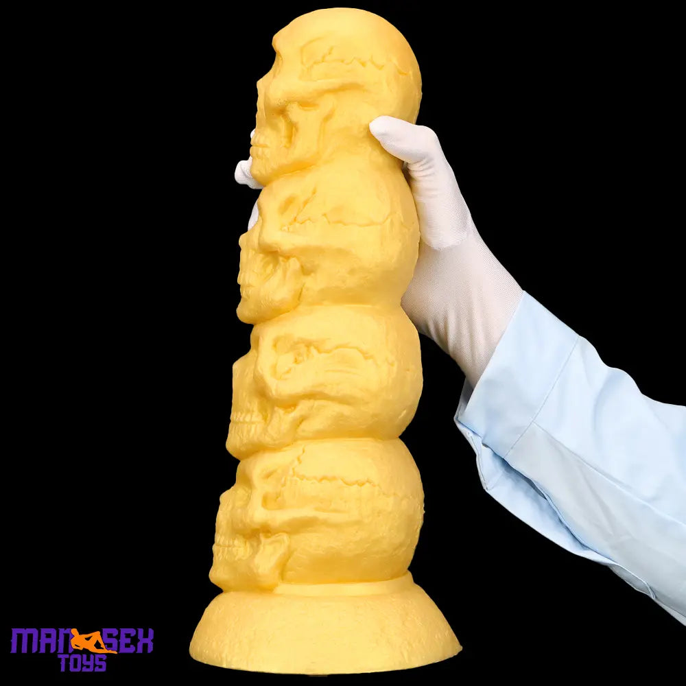 14.37in Premium Large Soft Long Fantasy Silicone Scary Skull Sensory Dildo