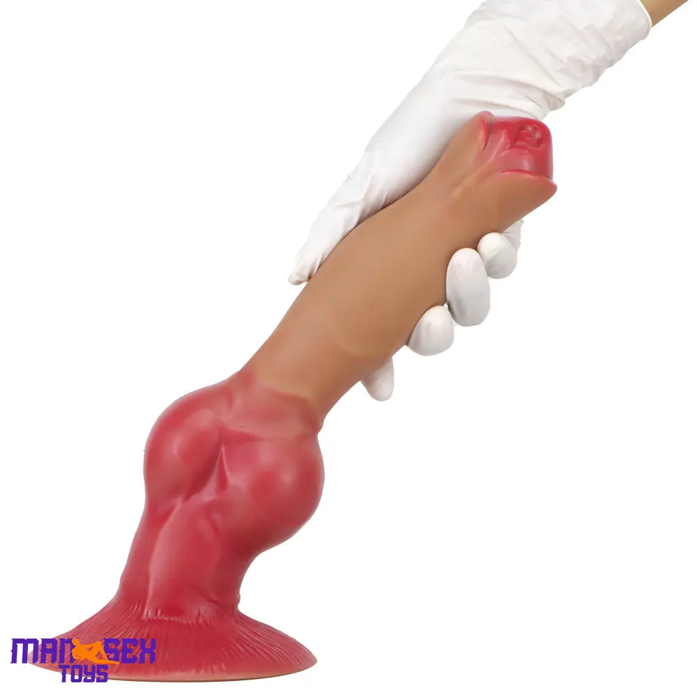 7.48in 9.45in 11.02in 12.99in Soft Animal Silicone Large Dog Knotted Dildo